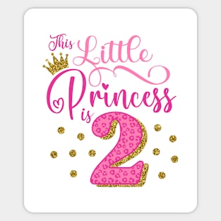 This little princess is 2 Birthday Girl Sticker